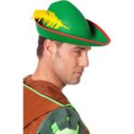 Yeşil Renk Robin Hood Şapkası Sarı Tüylü - Çok Renkli
