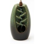 Yeşil Seramik Şelale Tütsülük / Green Ceramic Waterfall Backflow Incense Burner - 1 Adet