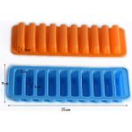 Yeşil Silikon Buz Küpü Kalıp Parmak Şekli Silindir Ince Buz Küpü Tepsisi (Yurt Dışından) - Ice Cream Tubs - Renkli
