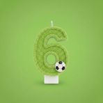 Yeşil Simli Pasta Mumu Doğum günü mum 1 yaş Futbol Konsept (6)