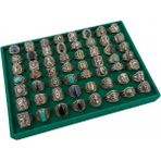 Yeşil Süet Kumaş Batırmalı Çekmece Içi Yüzük Tabla, Yerli Üretim - Ahşap - Seçenek 1