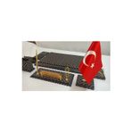 Yeşil Sümen Promosyon Siyah Deri Ve Kadifeden Oluşan Lüx Tasarım Kişiye Özel İsimlikli Sümen Ve Makam Takımı