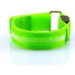 Yeşil Ücretli Stil Gece Açık Hava Spor Koşu Bisiklete Binme LED Yanıp Sönen Bileklik USB Şarj Edilebilir Emniyet Kemeri Kol Bacak Uyarı Bilek Kayışı Işığı (Yurt Dışından)