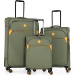 Yeşil Verage Gm20077w Kumaş 3 Lü Valiz Seti