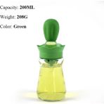 Yeşil Yağ Şişesi Fırçası Silikon Cam Konteyner Barbekü Izgara Yağı Dağıtıcı Mutfak Zeytinyağı Pompası Pot Sirke Barbekü Çeşni Aracı (Yurt Dışından) - Pepper Shakers - Renkli