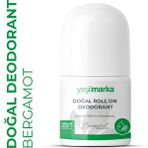 Yeşilmarka Doğal Deodorant Roll On 50 ml Bergamot Kokulu Unisex Kullanıma Uygun