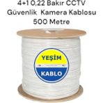 Yeşim 4+1 0,22 Cctv Bakır Güvenlik Kamera Kablosu 500 Metre