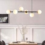 Yeşim Gold Detaylı Yatay Tasarım Modern Beyaz Camlı Avize
