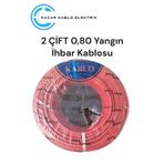 Yeşim Kablo 2x2x0.80 Mm+0.50 Yangın Alarm Kablosu 100 Metre