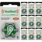Yesmed 312 Numara Işitme Cihazı Pili 10 Paket x 6 Adet = 60 Pil Extra Power
