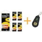 YesMed Duracell Activair 13 Numara Işitme Cihazı Pili (5 Paket x 6 Adet = 30 Adet Pil) + Hediye Işitme Cihazı Pil Ölçer, Yesmed