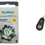 YesMed Extra Power 10 Numara İşitme Cihazı Pili (1 Paket = 6 Adet Pil) + HEDİYE İşitme Cihazı Pil Ölçer 1 Adet