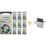 Yesmed Extra Power 10 Numara Işitme Cihazı Pili (10 Paket x 6 Adet = 60 Adet Pil) + Işitme Cihazı Filtresi Gri Paket
