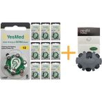 Yesmed Extra Power 10 Numara Işitme Cihazı Pili (10 Paket x 6 Adet = 60 Adet Pil ) + Yesmed Minifit Prowax Filtre