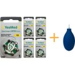 YesMed Extra Power 10 Numara İşitme Cihazı Pili (5 Paket x 6 Adet = 30 Adet Pil) + HEDİYE İşitme Cihazı El Pompası-Puar