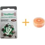 YesMed Extra Power 312 Numara İşitme Cihazı Pili (1 Paket = 6 Adet Pil) + HEDİYE İşitme Cihazı Nem Alıcı Tablet