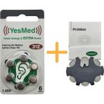 Yesmed Extra Power 312 Numara Işitme Cihazı Pili (1 Paket = 6 Adet Pil) + Yesmed Prowax Filtre