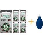 YesMed Extra Power 312 Numara İşitme Cihazı Pili (5 Paket x 6 Adet = 30 Adet Pil) + HEDİYE İşitme Cihazı El Pompası-Puar
