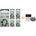 YesMed Extra Power 312 Numara İşitme Cihazı Pili (5 Paket x 6 Adet = 30 Adet Pil) + HEDİYE ProWax Filtre