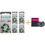 YesMed Extra Power 312 Numara İşitme Cihazı Pili (5 Paket x 6 Adet = 30 Adet Pil) + HEDİYE ProWax miniFit Filtre