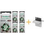 Yesmed Extra Power 312 Numara Işitme Cihazı Pili (5 Paket x 6 Adet = 30 Adet Pil) + Işitme Cihazı Filtresi Gri Paket
