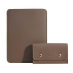 Yesmornsis PU Deri Yastıklı Dizüstü Bilgisayar Kol Çantası 14 inç Yeni MacBook Pro 14, Surface Laptop 13.5, Şarj Cihazı Kılıfı ile Eski MacBook Pro 13 Uyumlu Renkli Kahve