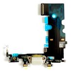 YESUN iPhone 8 için USB Şarj Esnek Kablo Şarj Konektörü Kulaklık Yuvası Jak Fiş Portu (Beyaz)