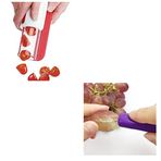 YESYZX 2 Paket Üzüm Dilimleyici Meyve Kesici Küçük Çocuklar İçin Domates Kesme Aleti Üzüm Derisi Soyucu
