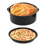 Yetaha Üniversal sıcak hava fritözü pişirme aksesuarı, pişirme kalıbı, hava fritözü için yapışmaz kaplama, pasta fıçısı, pizza tavası, pişirme kalıbı, pasta pişirme tepsisi (7 inç)
