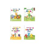 yeti kitap 0-2 Yaş Minnak Kitaplar Serisi Türkçe-ingilizce/sesli 0-24 Ay Bebek Kitapları Ilk Kitabım 4 Kitap