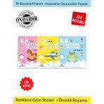 Yeti Kitap İlk Boyama Kitabım Oyuncaklar - Taşıtlar - Hayvanlar 3'lü Set