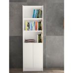 YETİ MOBİLYA Flat56 Kitaplık 2 Kapaklı Kütüphane Beyaz