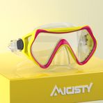 Yetişkin dalış gözlüğü, profesyonel şnorkel gözlüğü, 180° panorama, buğulanmaz, yüzücü gözlüğü, temperli cam, dalış cihazı, maske, ayarlanabilir silikon bant, şnorkel, yüzme için