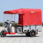 Yetişkin Elektrikli Üç Tekerlekli Bisiklet Kılıfı, Aracınızla Uyumlu, Nefes Alabilir ve Taşınabilir, Su Geçirmez, Bisikletinizi/Motosikletinizi Saklamak için (Kırmızı 120 x 85 cm / 47,2 x 33,4 inç)