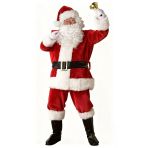 Yetişkin Noel Baba Kostümü Lüks Polar