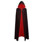 Yetişkinler İçin Kapüşonlu Pelerin, Vampir Kostümü Yetişkin - İkna Edici Kadife Vampir Kostümü - Cadılar Bayramı Cosplay Kostümleri, Şövalye Fantezi Serin Kostüm Unisex Kadınlar ve Erkekler