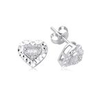 Yetkin Diamond 0.15 Karat Pırlanta Baget Kalp Küpe