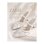 yezy shoes Dantel İnci Detaylı Lastikli Topuklu Ayakkabı Rahat Gelinlik Nişanlık Abiye Stiletto Beyaz