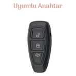 YF Tekstil Ambalaj Autohan Keys Lüx Araba Anahtarlık Kılıfı, Siyah ve Gümüş, Focus Fiesta Kuga Mondeo Smax Cmax Ecosport Modelleri Için Koruyucu Kılıf - 0-Koyu Mavi - Option-1
