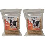 YF Tekstil Ambalaj Bestpet Twisted Stick NATURALS,%100 Doğal Deri Köpek Ödül Çubuğu 350 gr (2 Paketi) - 0,10 kg