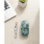 YF Tekstil Ambalaj Bluetooth ve 2.4g USB Destekli Pilli Kablosuz Şeffaf Mouse - YFTA167538-8546 - Çok Renkli