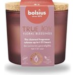 YF Tekstil Ambalaj Çiçek Kokulu Kavanozda Mum – Mantar Kapaklı, Pembe – 21 Saat Yanma Süresi – Doğal Bitki Bazlı – Scentfusion Teknolojisi ile Etkili Koku Yayılımı - Option-1