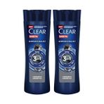 YF Tekstil Ambalaj Clear Men 3 In 1 Şampuan & Duş Jeli Arındırıcı Kömür Saç Yüz Vücut Için (2 Paketi) - Option-1