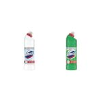 YF Tekstil Ambalaj Domestos Yoğun Kıvamlı Çamaşır Suyu Kar Beyazı 750 ml ve Domestos Yoğun Kıvamlı Çamaşır Suyu Dağ Esintisi 750 ml - Ahşap