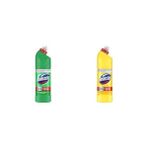 YF Tekstil Ambalaj Domestos Yoğun Kıvamlı Çamaşır Suyu Maksimum Hijyen Dağ Esintisi 750 Ml+Domestos Limon Ferahlığı Mikrop Öldürücü Çamaşır Suyu 750 Ml, 750 ml x 2, Dağ Esintisi + Mikrop Öldürücü Çamaşır Suyu - Ahşap