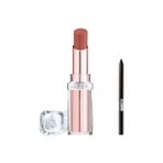 YF Tekstil Ambalaj L'oréal Paris Glow Paradise Balm-In-Lipstick - Işıltı Veren Nude Tonlu Ruj 191 Nude & Tattoo Mini Jel Göz Kalemi Hediyeli - Option-1