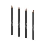 YF Tekstil Ambalaj Uzun Süre Kalıcı Dağılma Yapmayan Nemlendirici Dudak Kalemi - Lipliner Pencil 19 Reddish Brown (4 Paketi) - Siyah