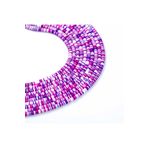 yfhobi 1 Dizi (40 Cm) - 6 Mm Fimo Boncuk, Mor Tonları Renk Polimer Kil Fimo Boncuk Dizisi, Hamur Boncuk