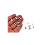 yfhobi 12 Adet - 10x12 Mm Ay Yıldız Desenli, Metal Uç, Takı Malzemesi, Boyalı Gümüş Kaplama, Z71