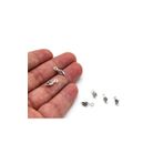 yfhobi 12 Adet - 4x13 Mm Damla Desenli, Metal Uç, Sallantı, Takı Malzemesi, Boyalı Gümüş Kaplama, Z80